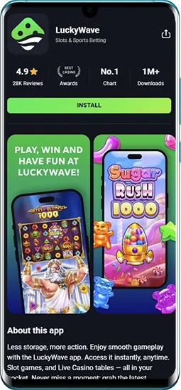 Download de Lucky Wave Casino-app op je telefoon