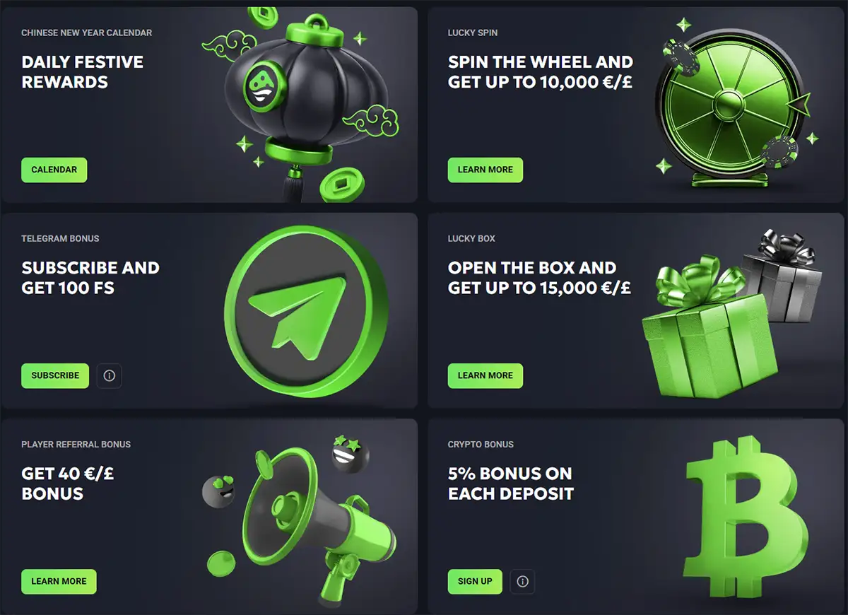 Welkomstbonussen bij Luckywave Casino